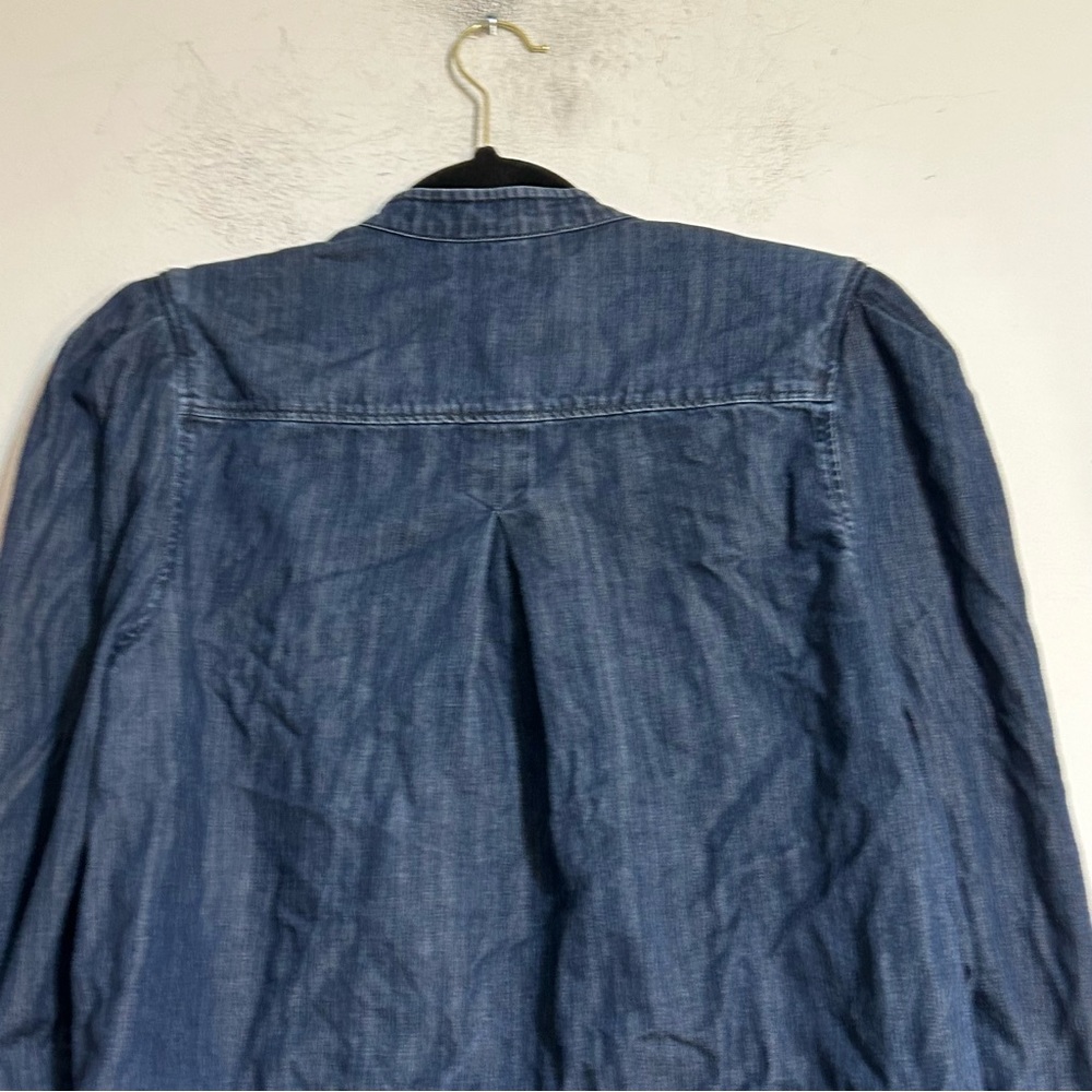 Frame Denim Dark Blue Denim Button-Down Shirt - Picture 8 of 9